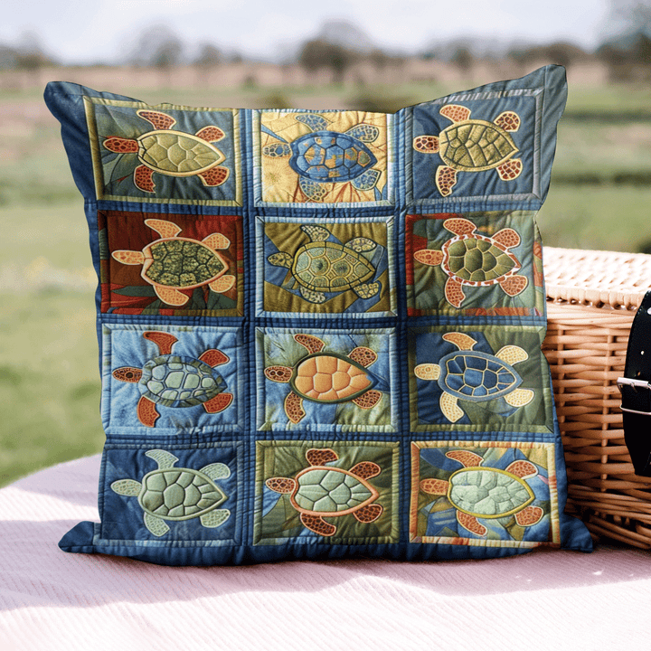 Sea Water Turtle - Handmade Pillowcase
