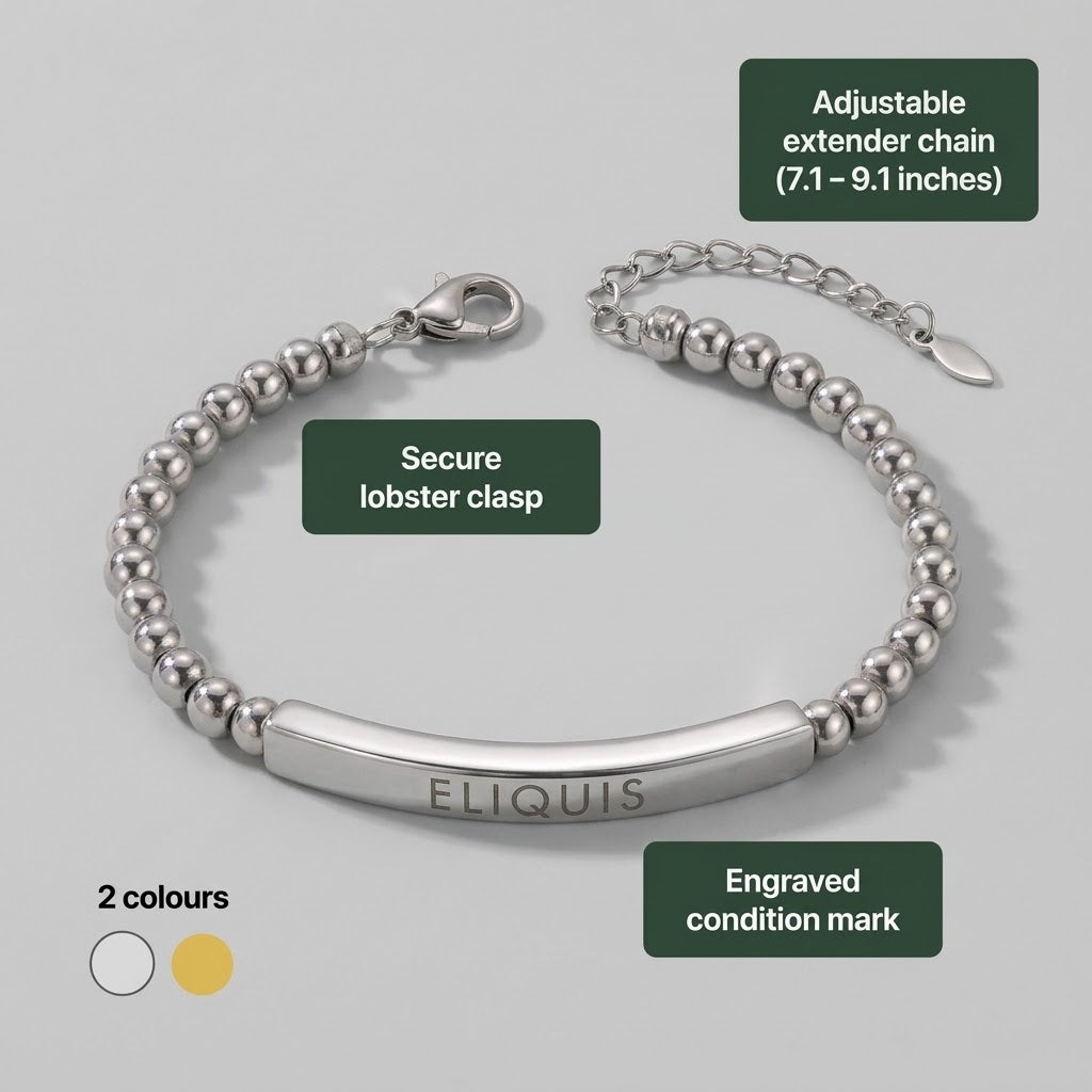 Women’s Slim Eliquis Medical Alert Bracelet