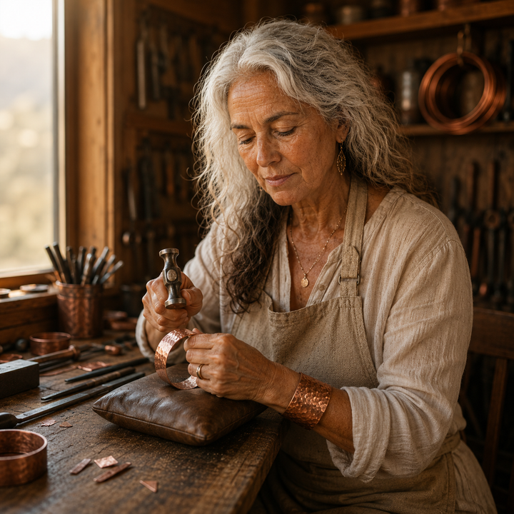 Copper Earrings by Mae & Luna - Creek