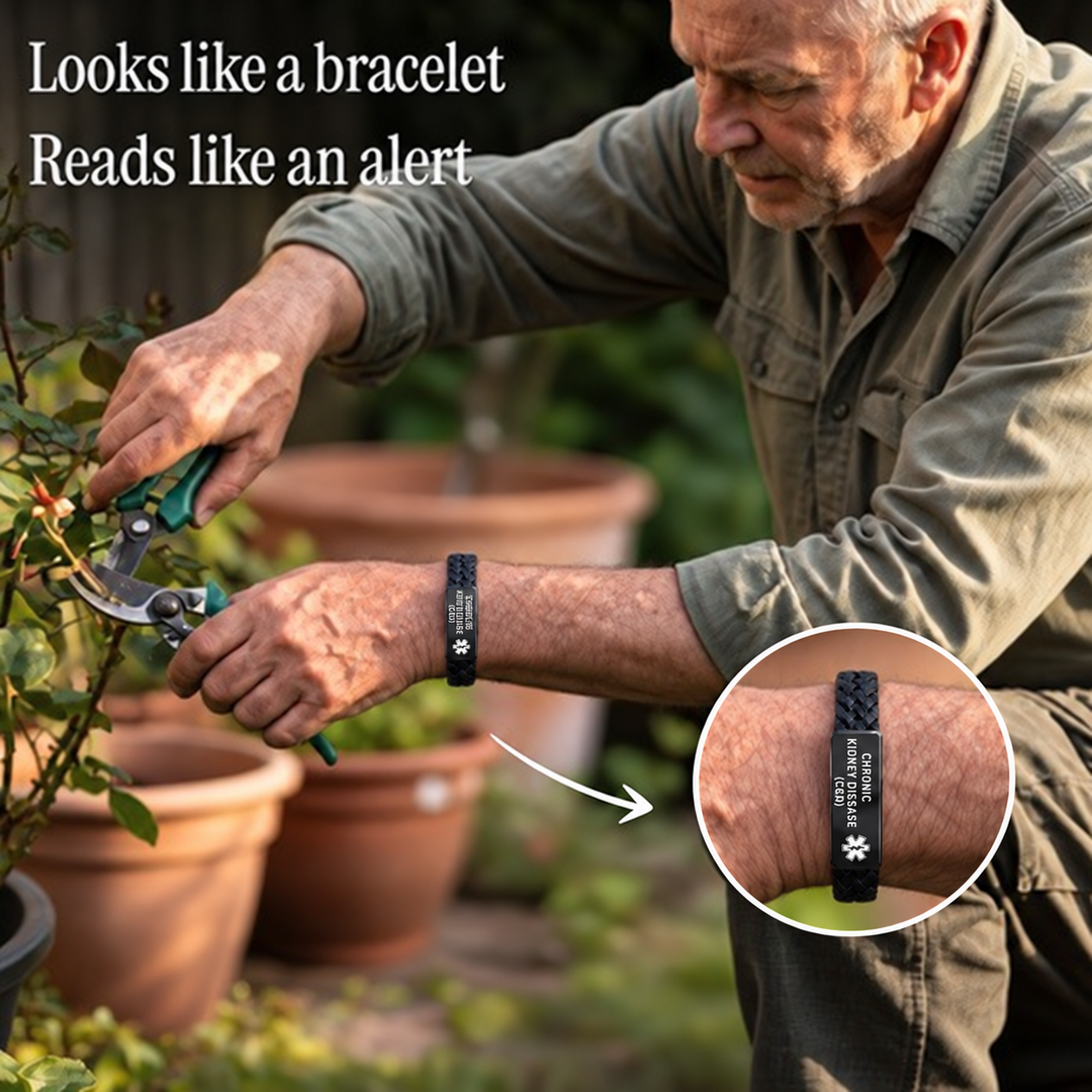 Men’s Chronic Kidney Disease Medical Alert Bracelet
