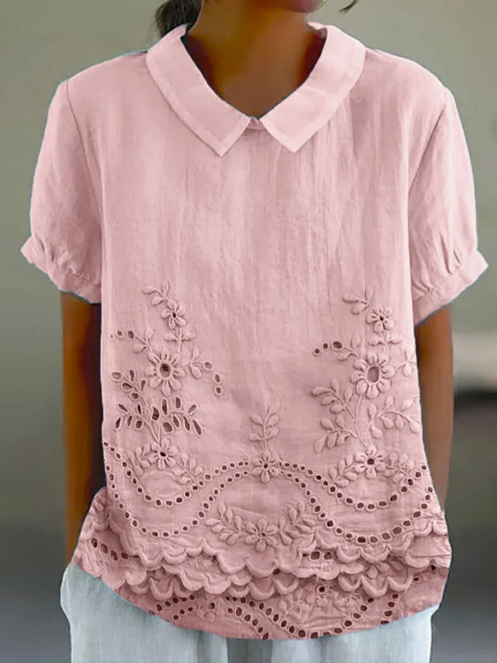 Lily - Floral Embroidered Shirt