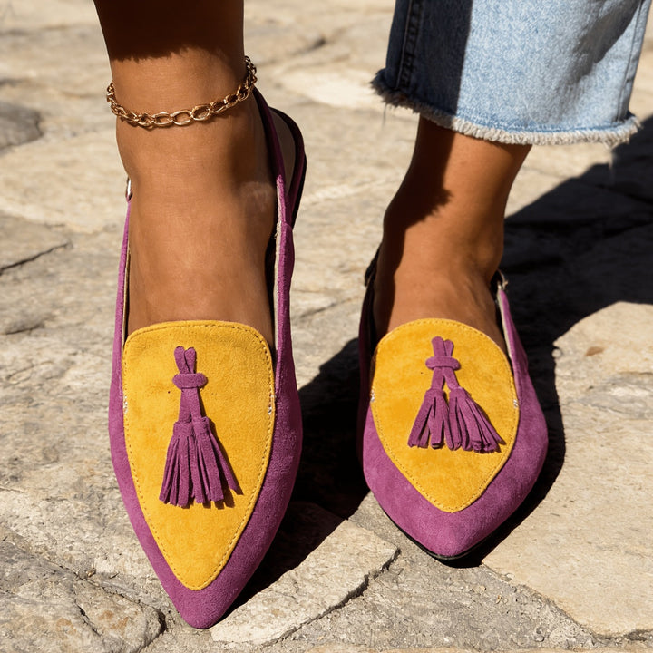 Marisa - Slingback Mules with Tassels