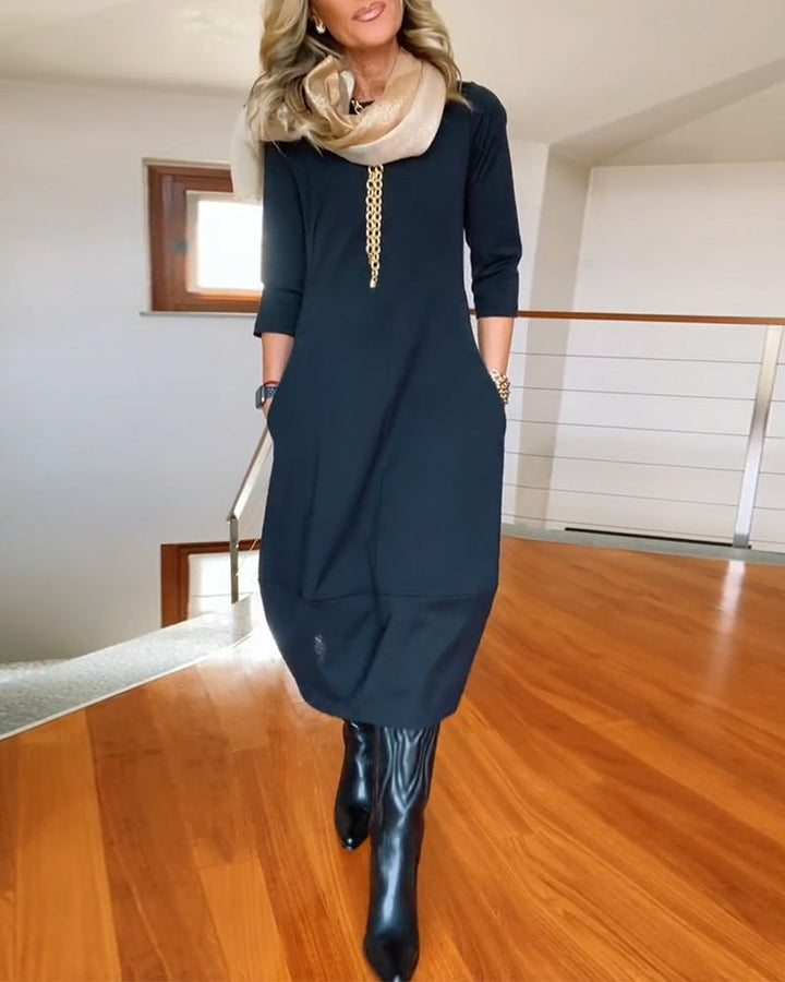 VALENTINA - Elegant Maxi Dress that Refines the Silhouette and Offers Daily Comfort