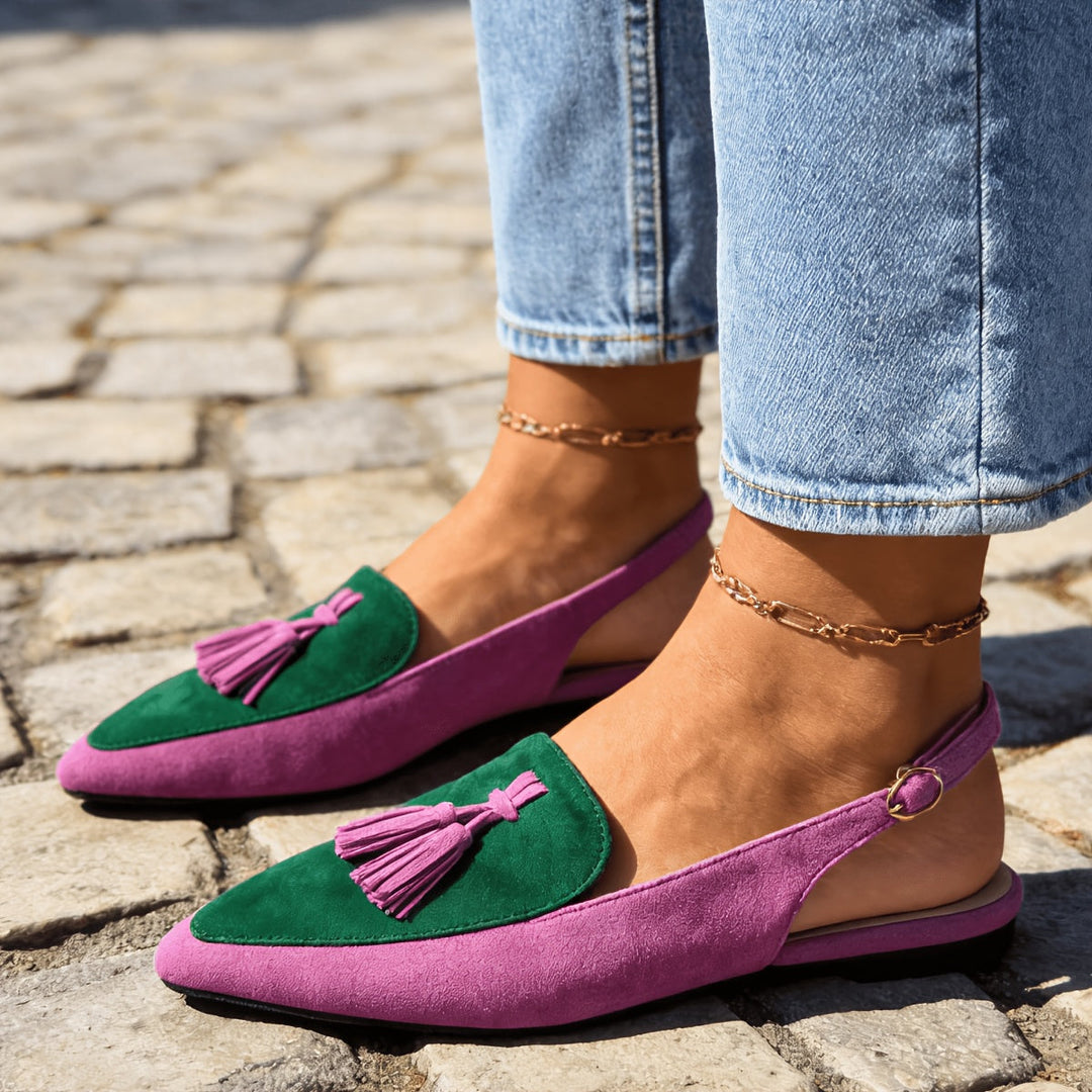 Marisa - Slingback Mules with Tassels