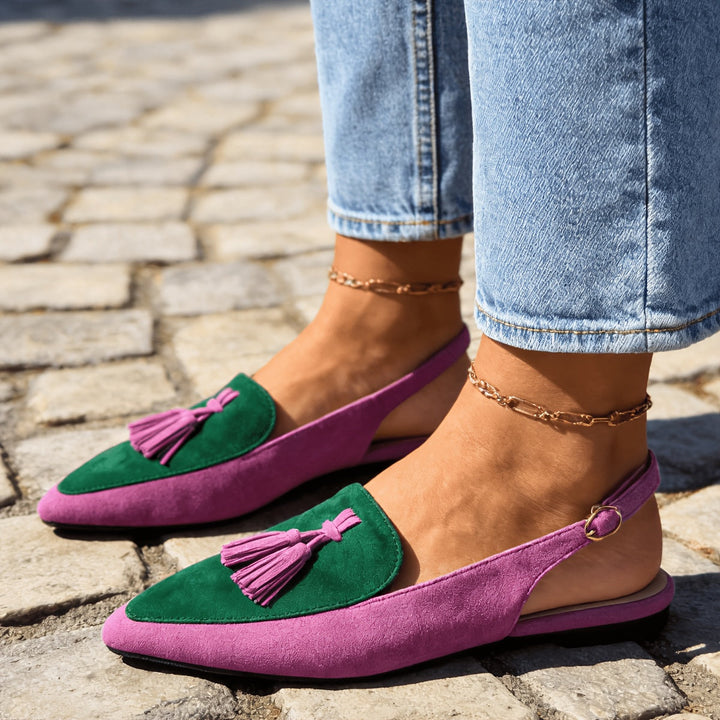 Marisa - Slingback Mules with Tassels