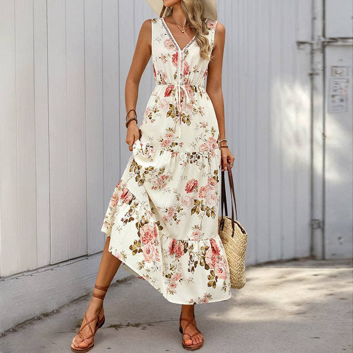 Floral Sleeveless Maxi Dress