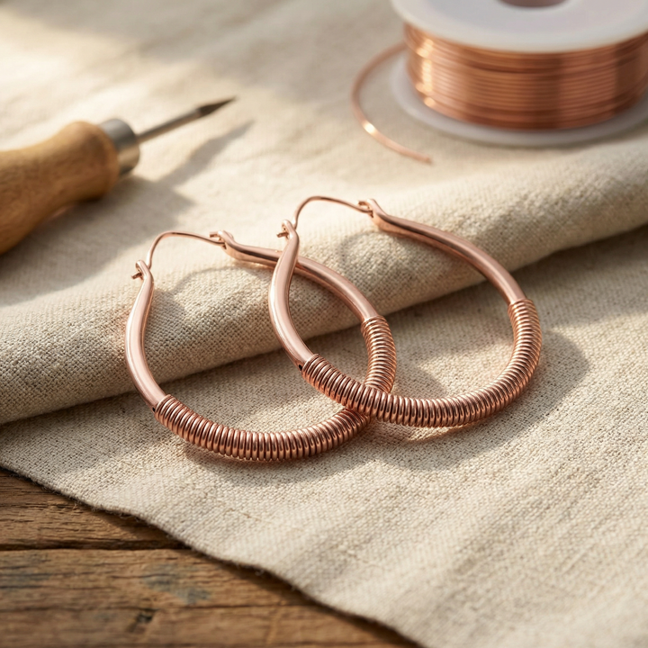 Copper Earrings by Mae & Luna - Creek