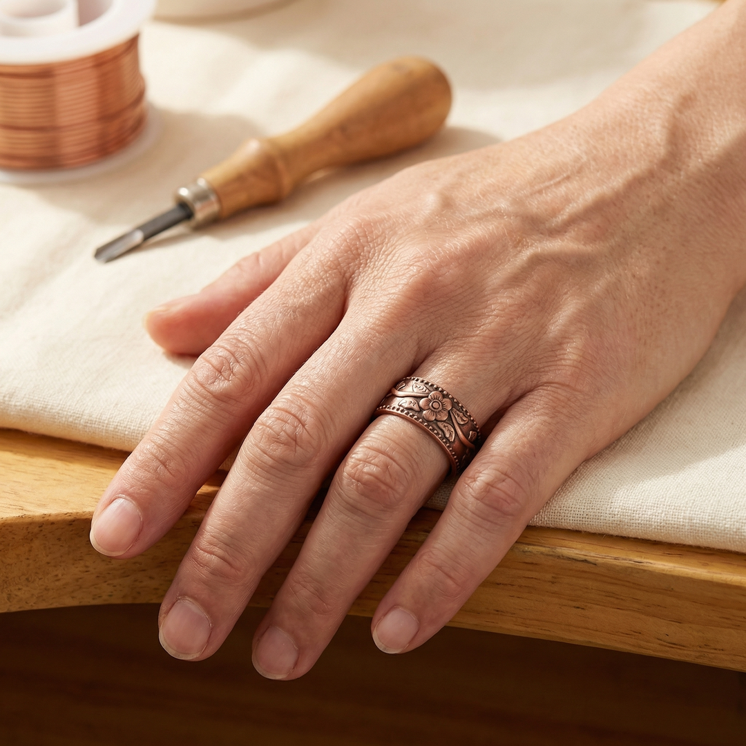 Mae & Luna Copper Ring - Petal