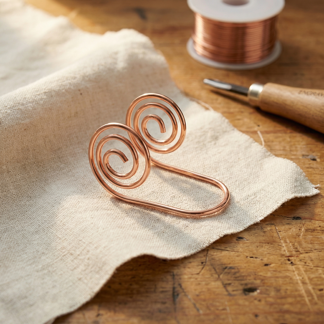 Handmade Copper Spiral by Mae & Luna - Braid