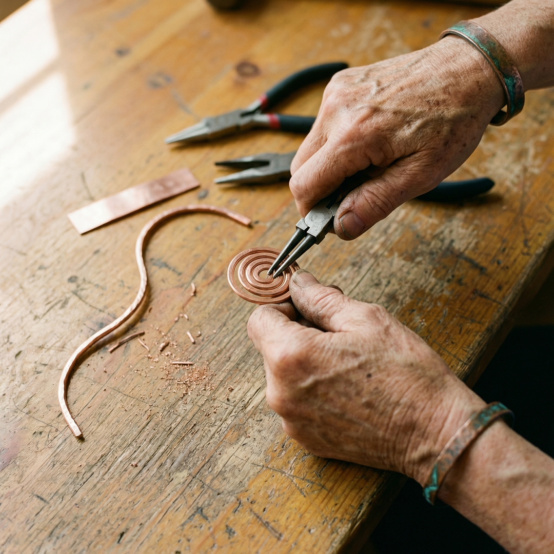 Ankle Bracelet in Copper by Mae & Luna - Riva