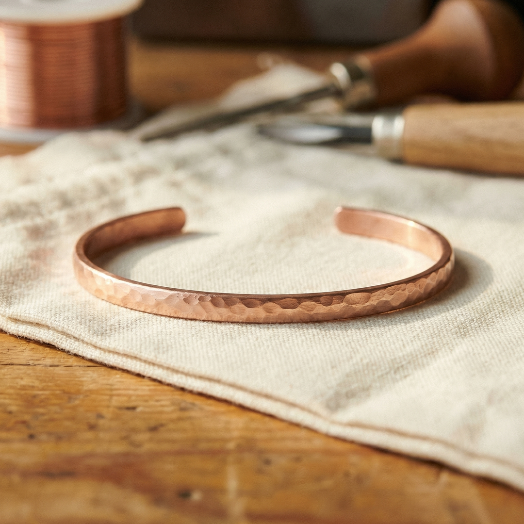 Copper Ankle Bracelet by Mae & Luna - Sand