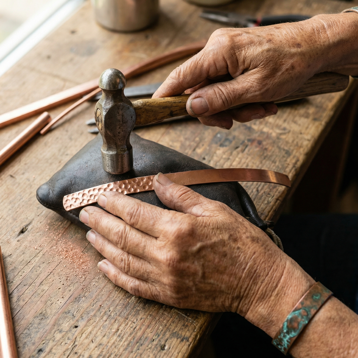 Copper Ankle Bracelet by Mae & Luna - Sand