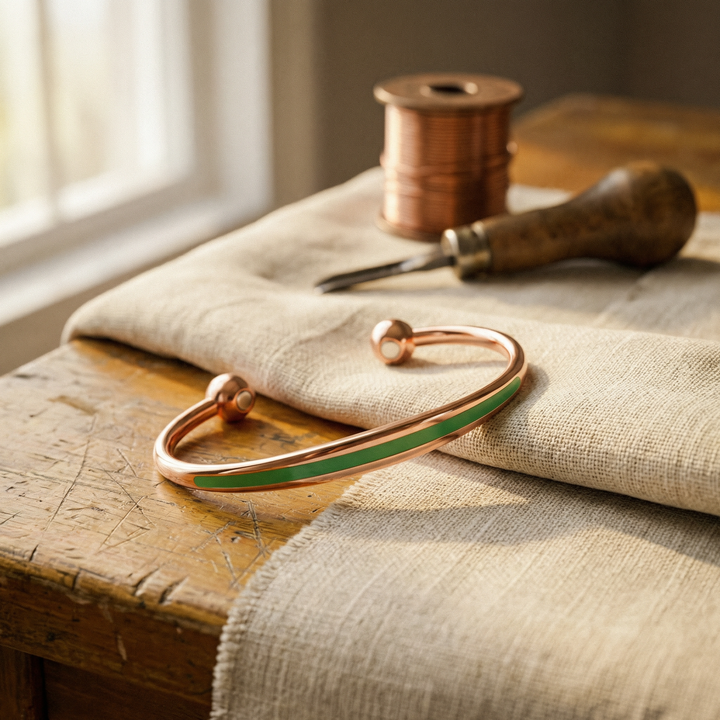 Mae & Luna Copper Bracelet - Jade