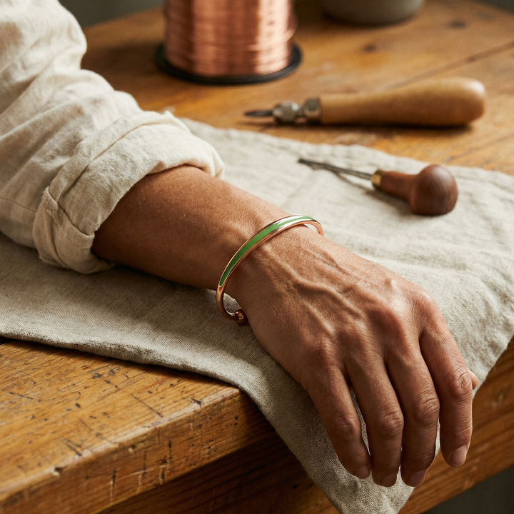Mae & Luna Copper Bracelet - Jade
