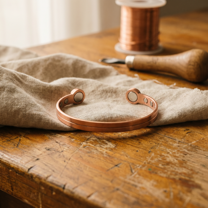 Mae & Luna Copper Bracelet - Moss