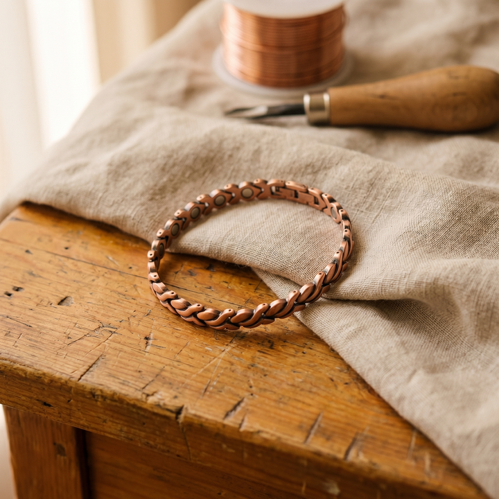 Copper Ankle Bracelet by Mae & Luna - Dune