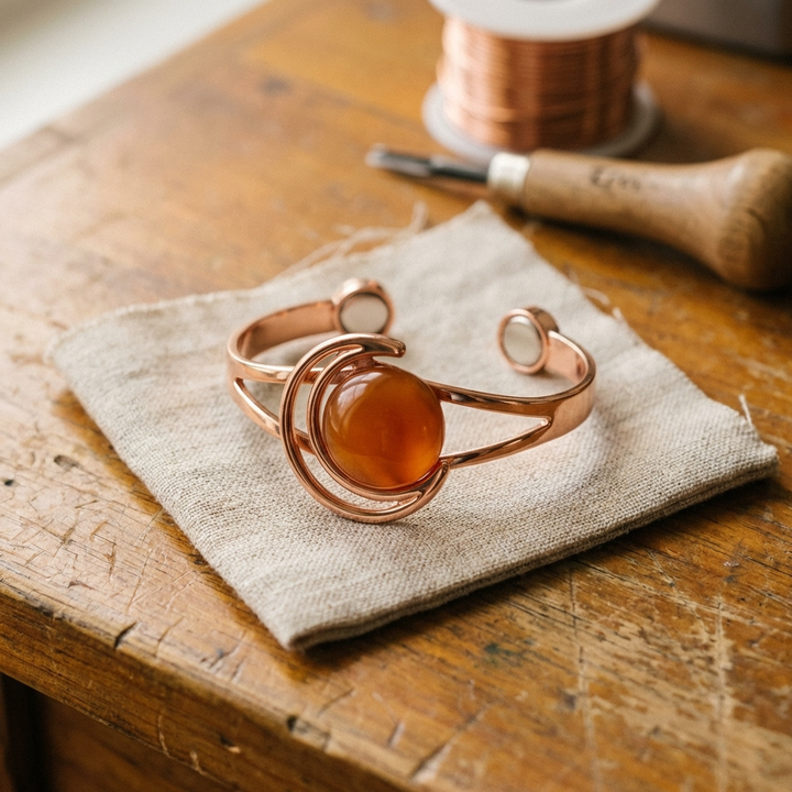 Mae & Luna Copper Bracelet - Orange