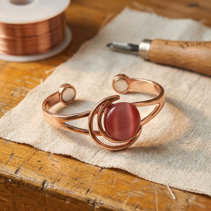 Mae & Luna Copper Bracelet - Pink
