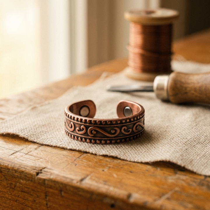 Mae & Luna Copper Ring - Fern