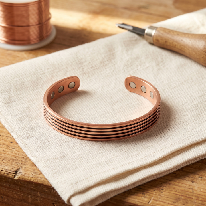 Mae & Luna Copper Bracelet - Sage