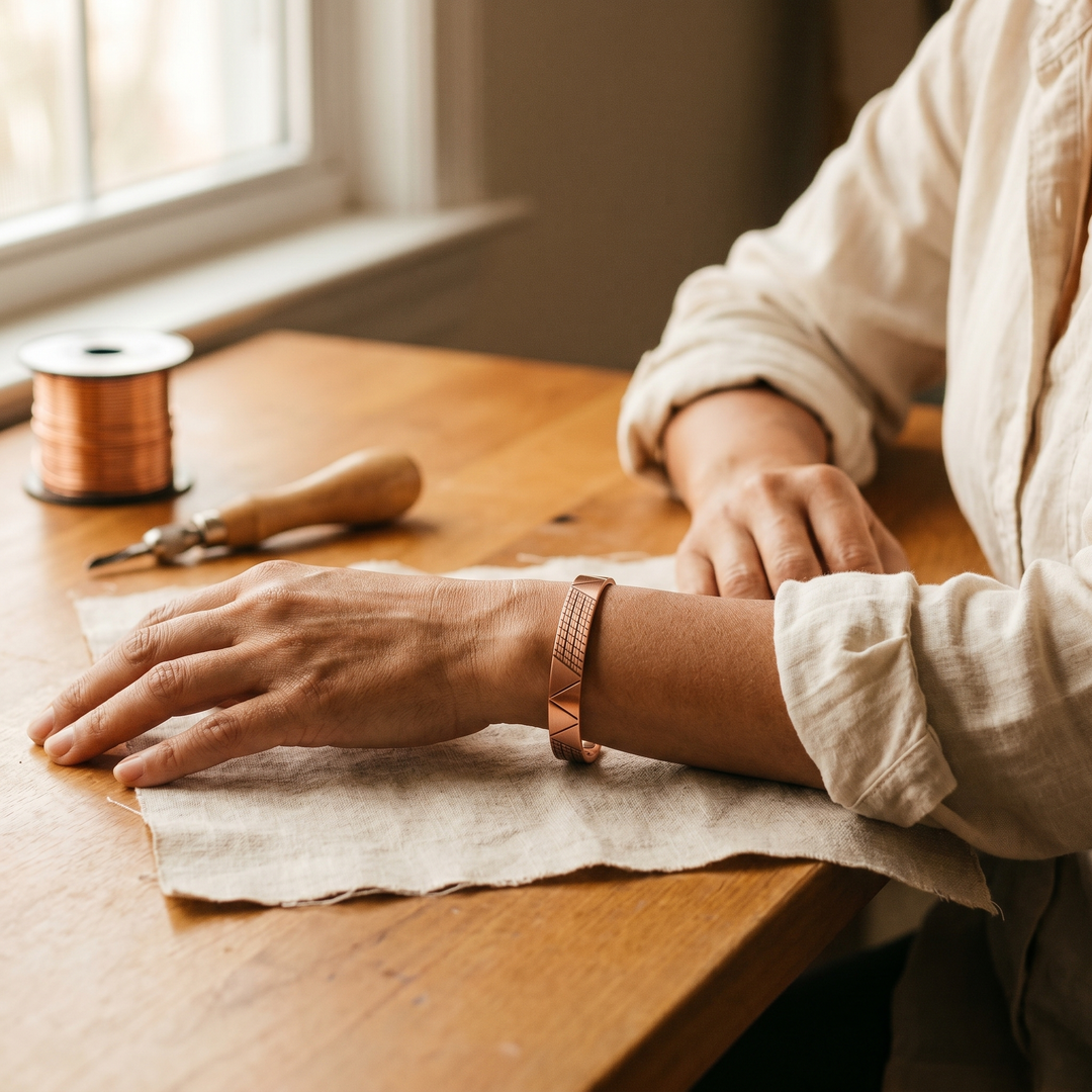 Mae & Luna Copper Bracelet - Crest