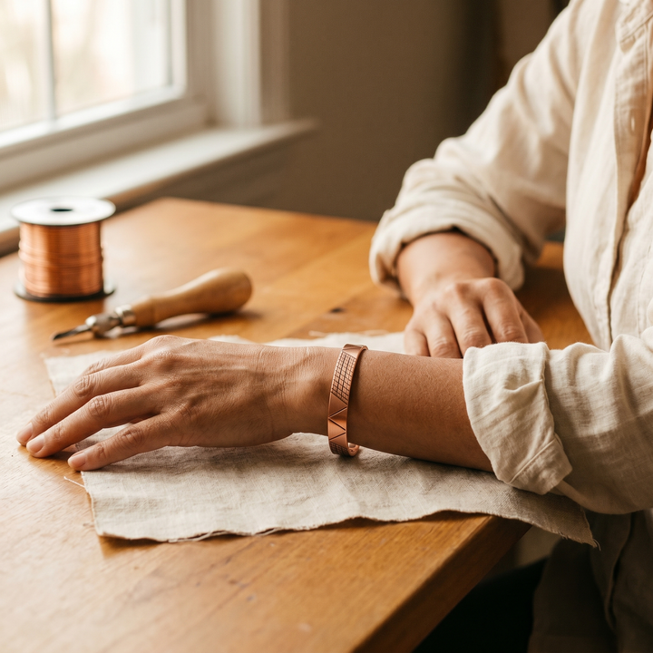 Mae & Luna Copper Bracelet - Crest