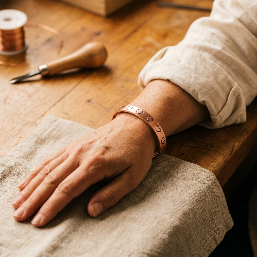 Mae & Luna Copper Bracelet - Clay