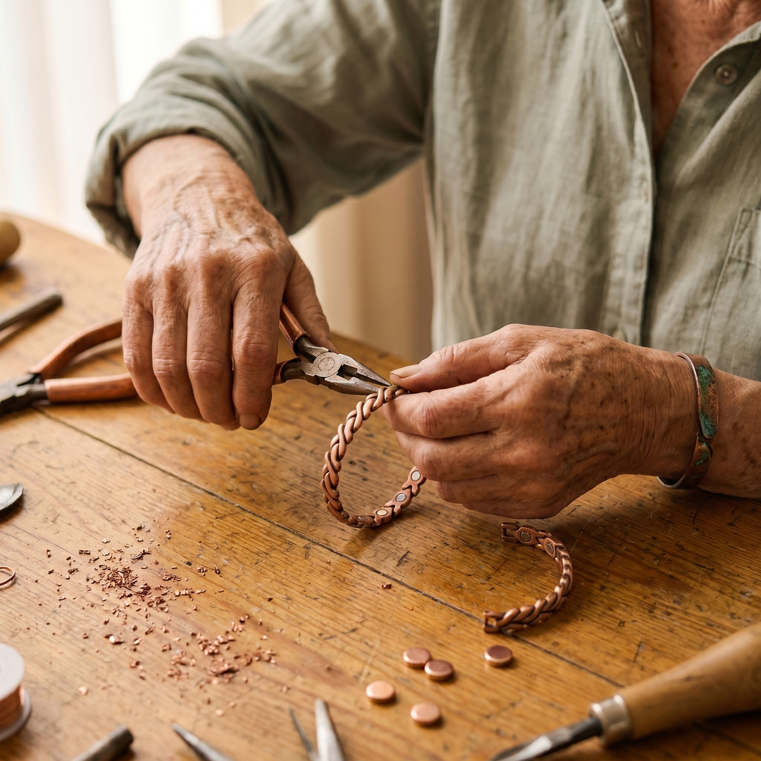 Copper Ankle Bracelet by Mae & Luna - Dune
