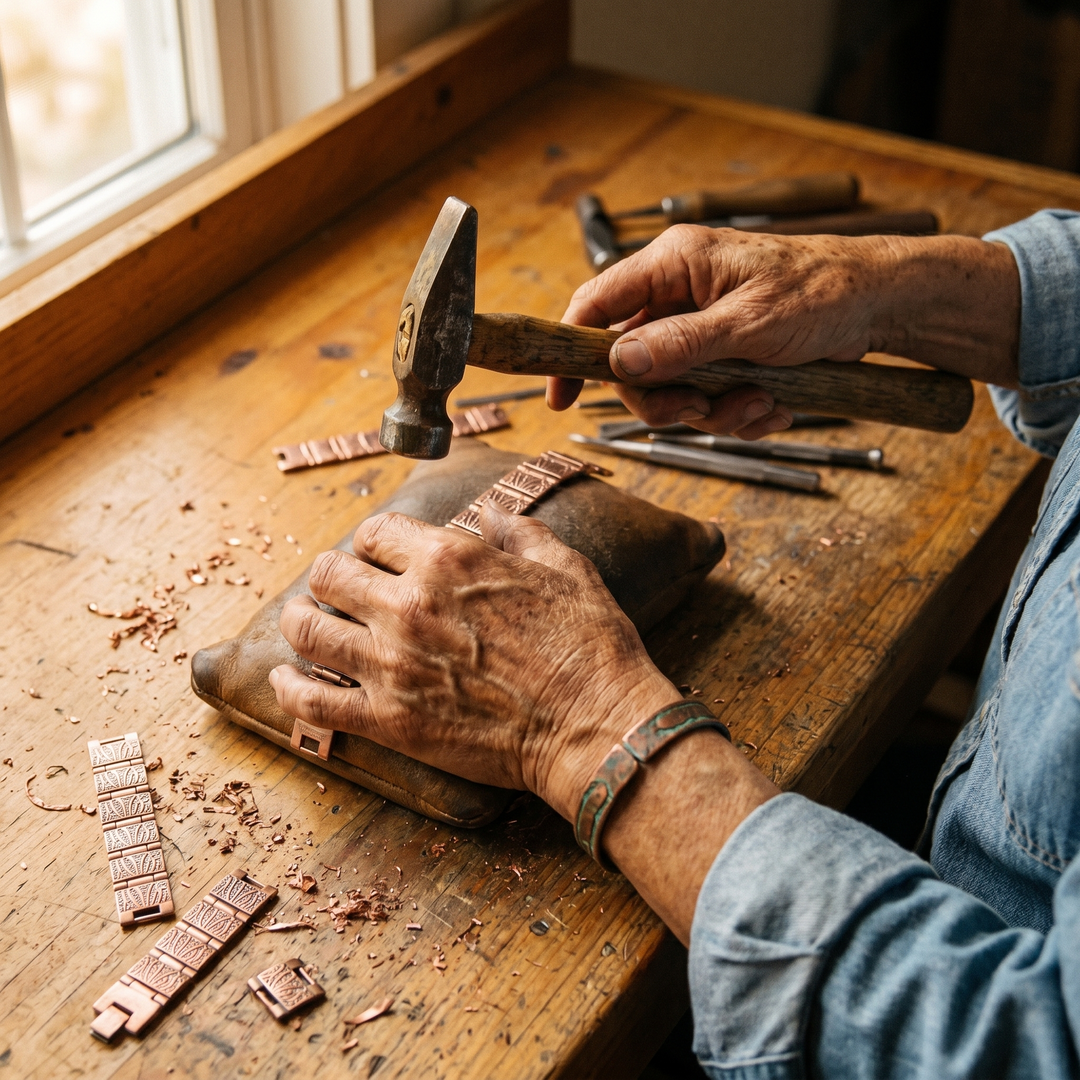 Copper Bracelet for Men by Mae & Luna - Grit