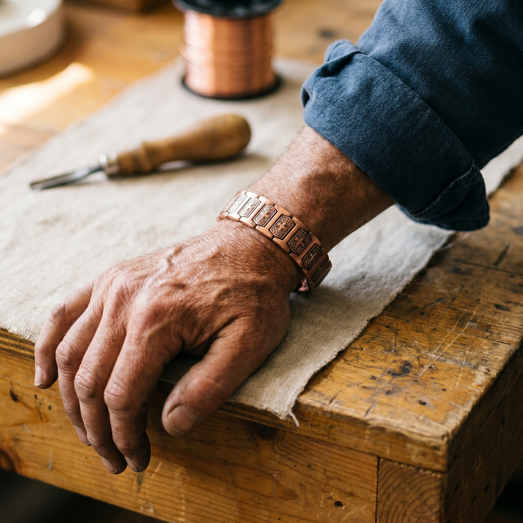 Copper Bracelet for Men by Mae & Luna - Gale