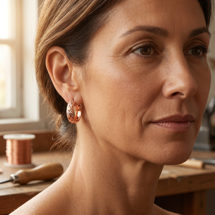 Mae & Luna Copper Earrings - Dew