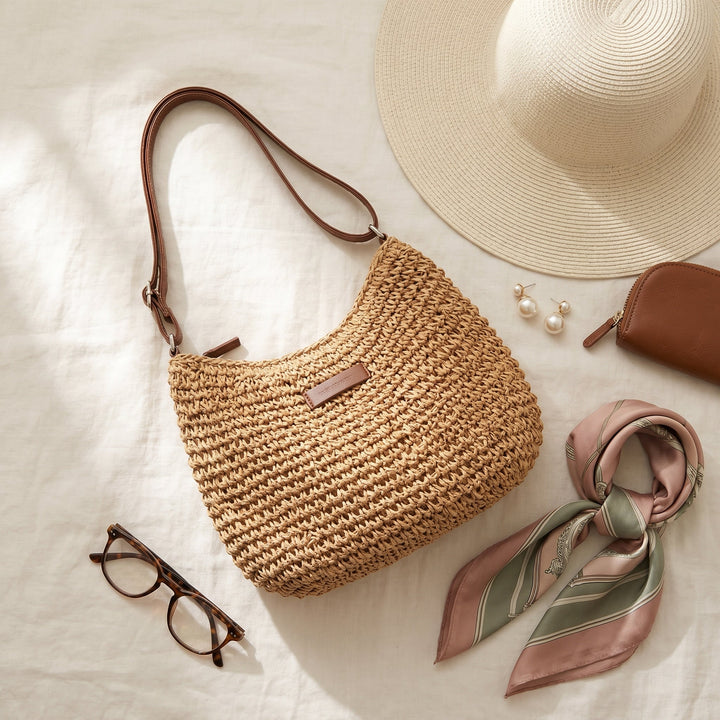 Colomba - Elegant Woven Bag - Khaki