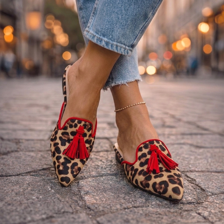Serafina - Pointed Slides with Tassels