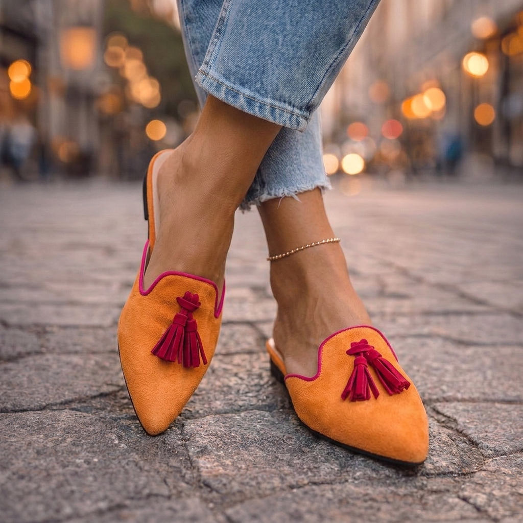 Serafina - Pointed Slides with Tassels