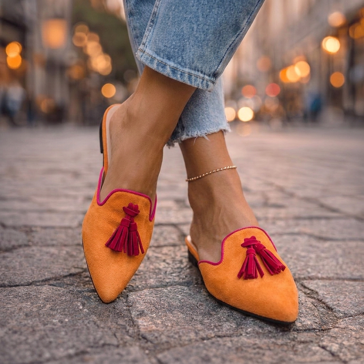 Serafina - Pointed Slides with Tassels