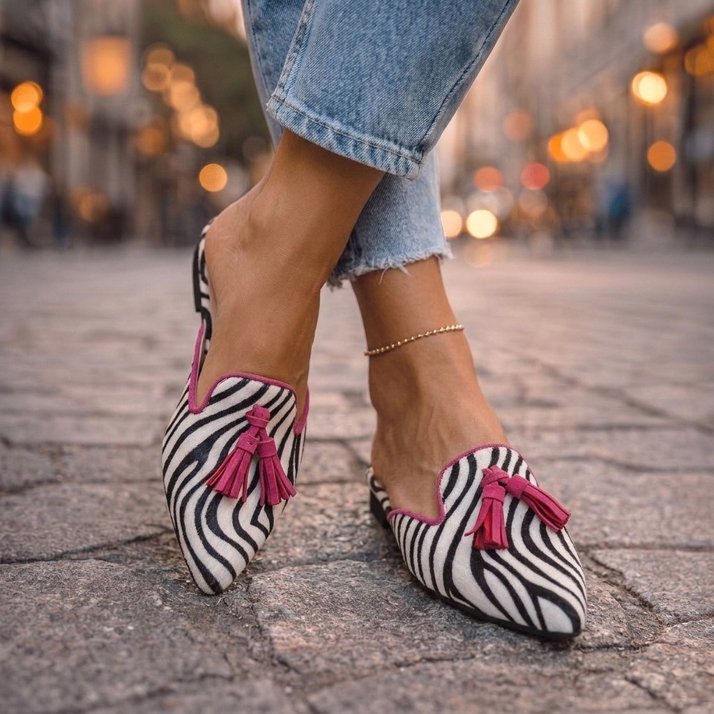 Serafina - Pointed Slides with Tassels
