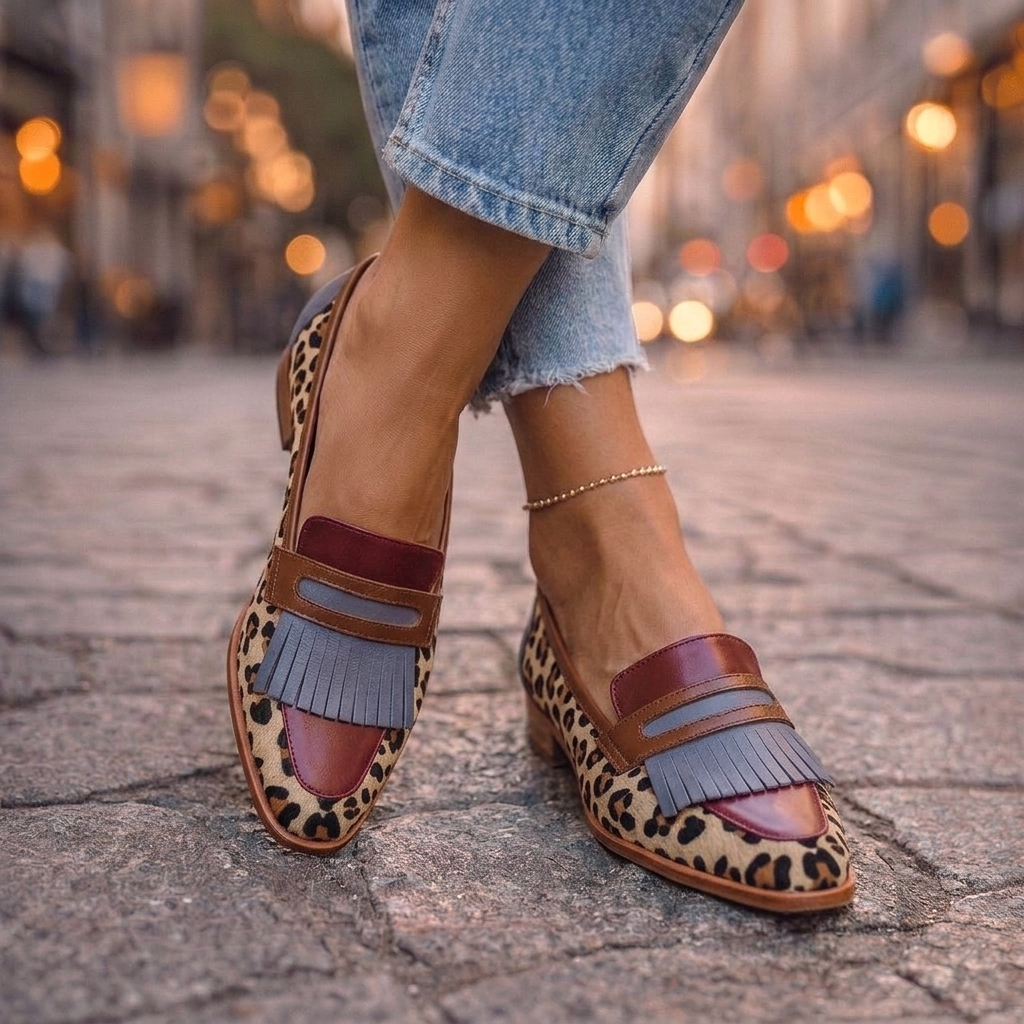Bianca - Square-Toe Loafers with Tassels