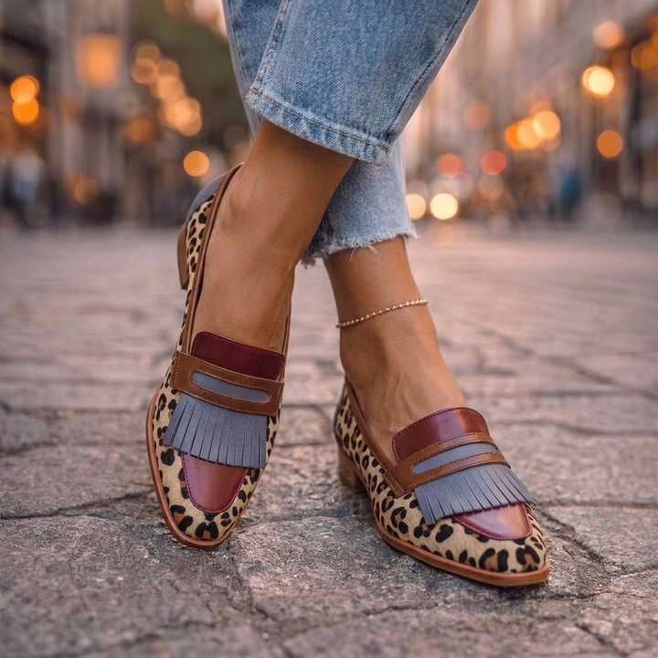 Bianca - Square-Toe Loafers with Tassels