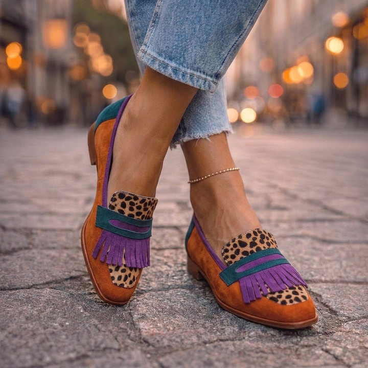Bianca - Square-Toe Loafers with Tassels