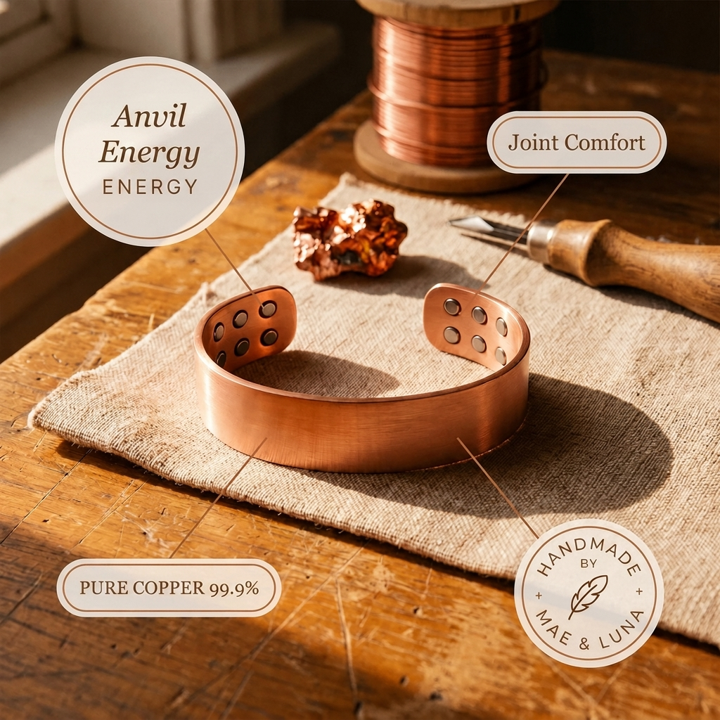 Mae & Luna Copper Bracelet - Anvil
