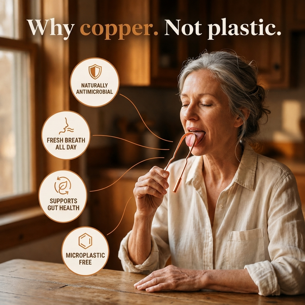 Pure Copper Tongue Scraper