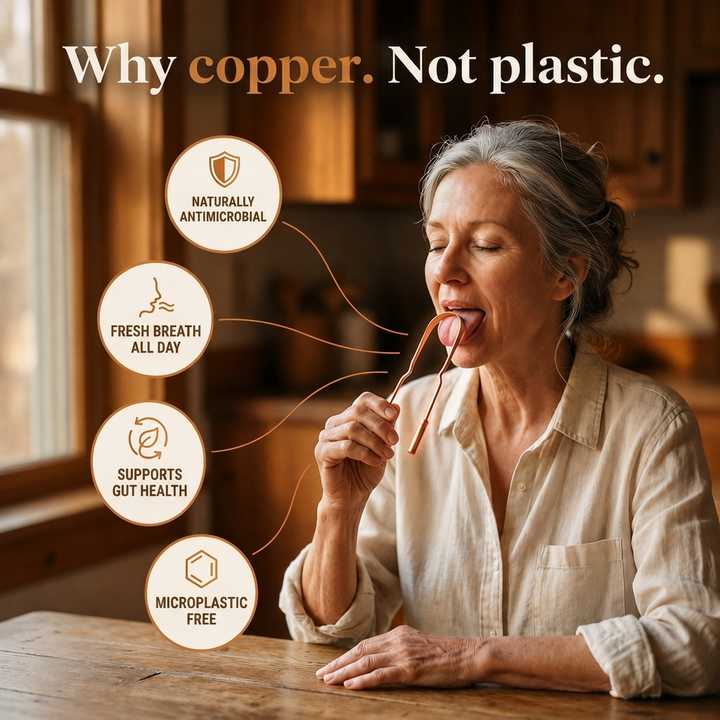 Pure Copper Tongue Scraper