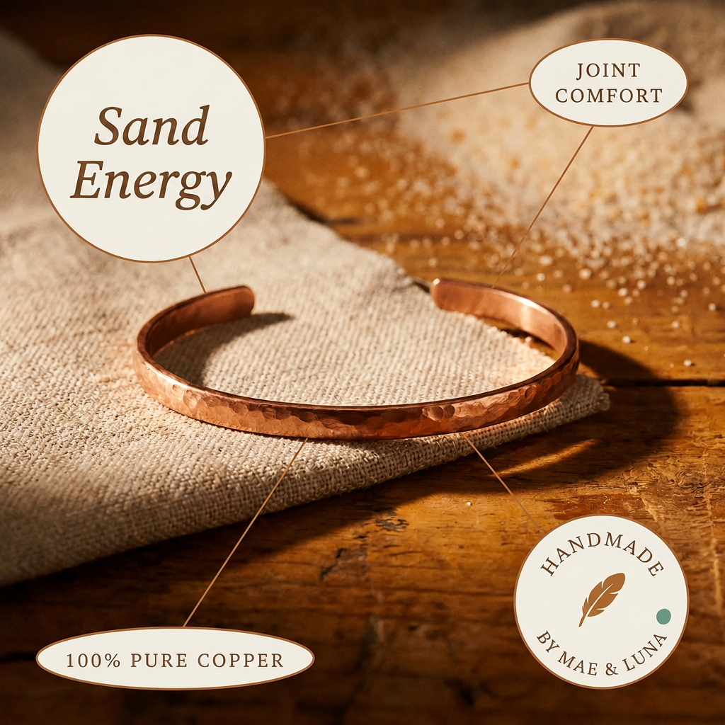 Copper Ankle Bracelet by Mae & Luna - Sand