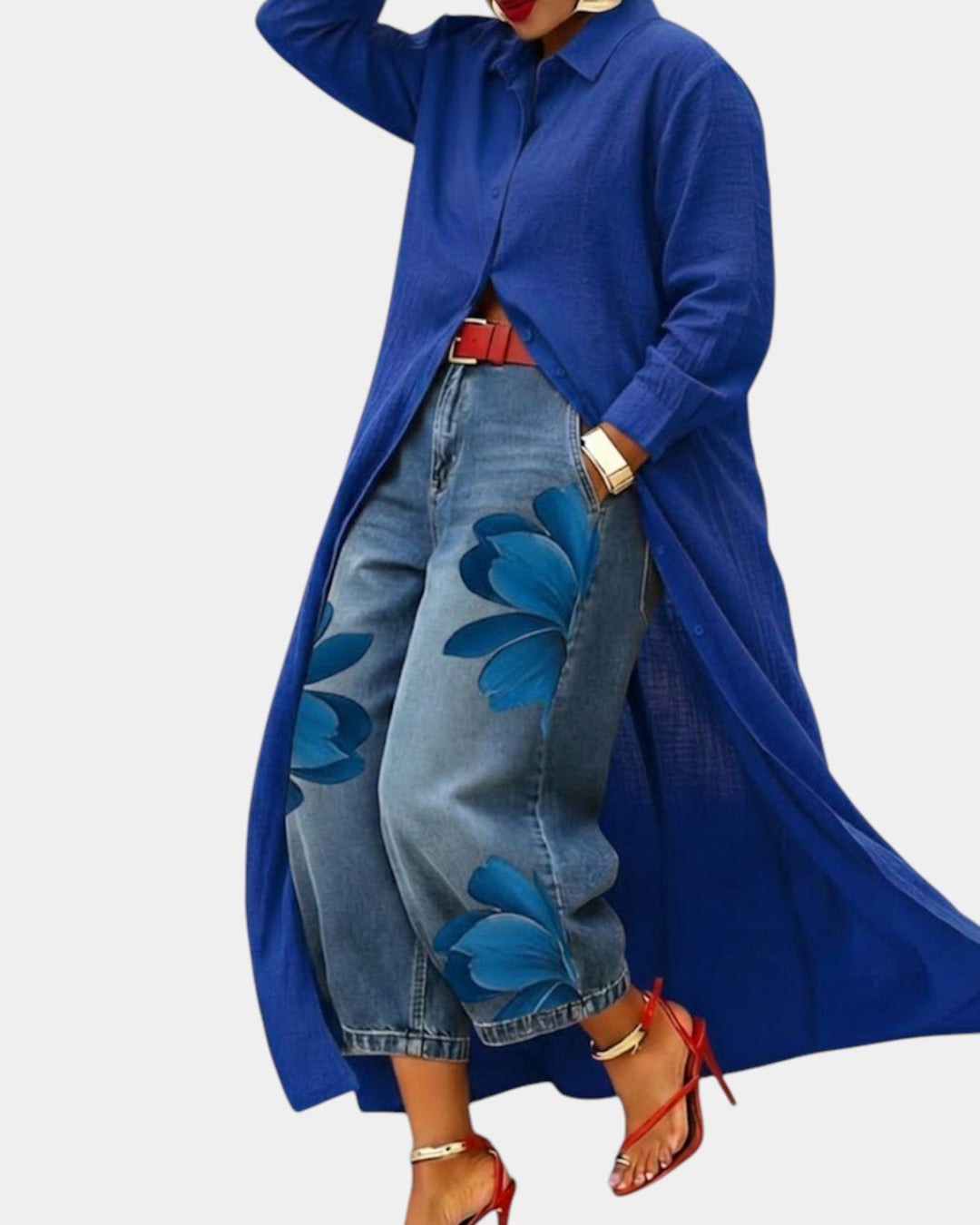 Céliane - Dress and Wide Jeans Set