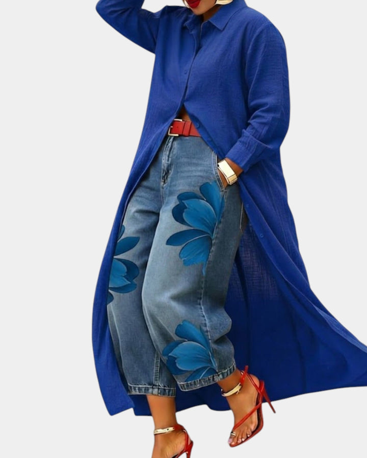 Céliane - Dress and Wide Jeans Set