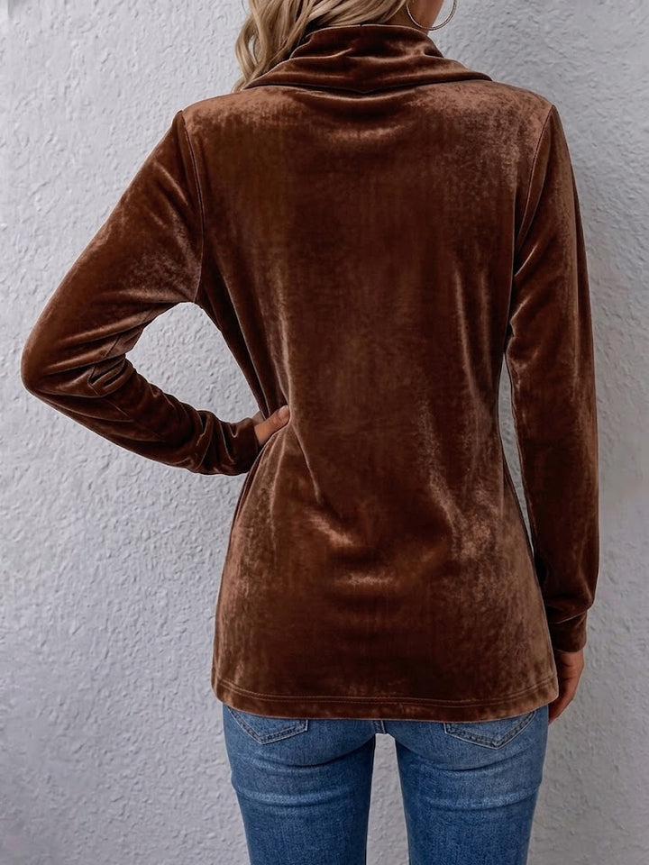 Holliwell - Vintage Lapel Button-Accent Long Sleeve Open Front Jacket