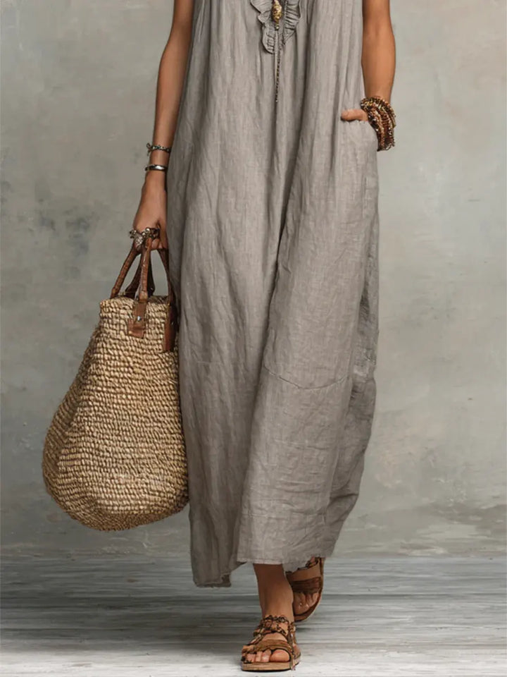 Chiara - Maxi Bohemian Dress with V-Neck