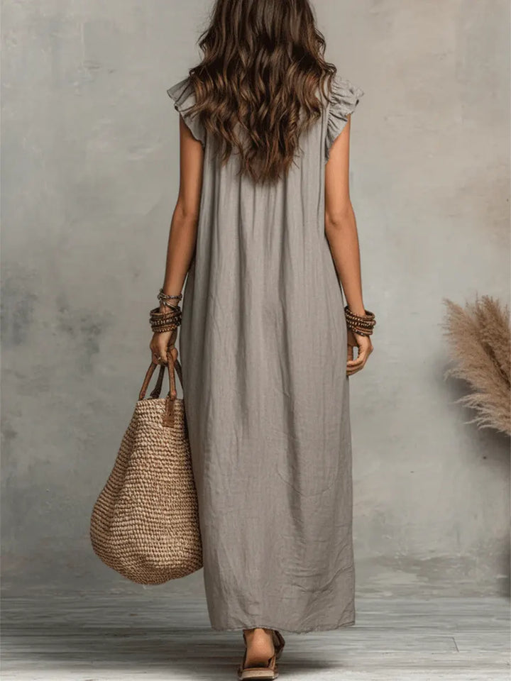 Chiara - Maxi Bohemian Dress with V-Neck