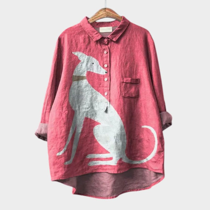 Ondine - Playful Animal Print Blouse