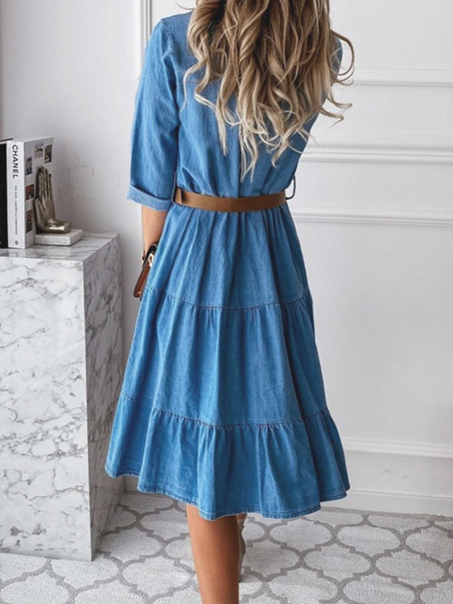 Barbara - Casual-elegant denim dress